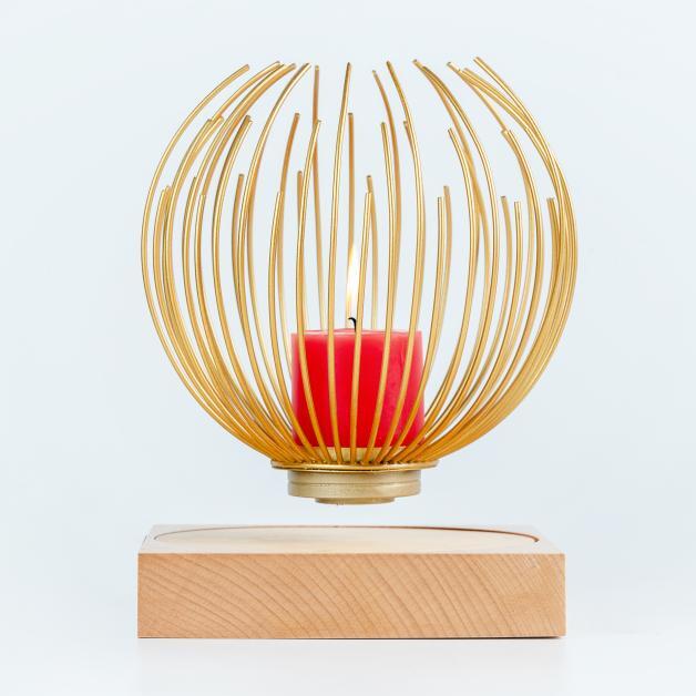 Magnetic Levitating Modern Minimalist Style Candle Holder & Night Lamp