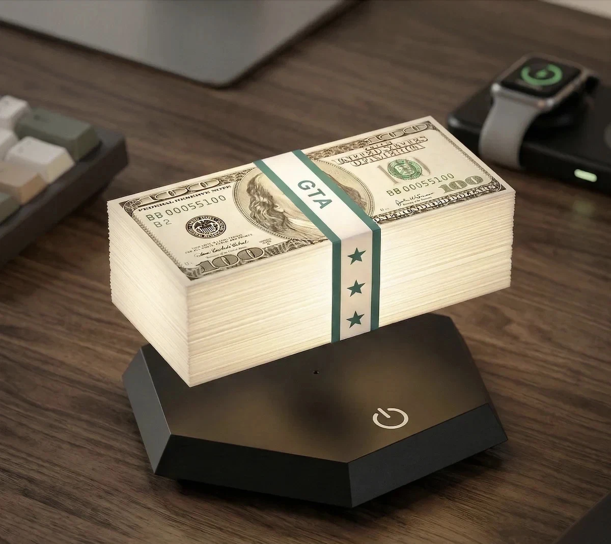 Magnetic Levitating Dollar LED Night Light 